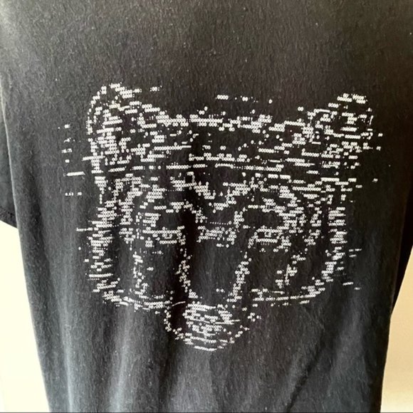 Not a Sheep slogan graphic tee logo wolf t short crew neck black - Picture 6 of 10